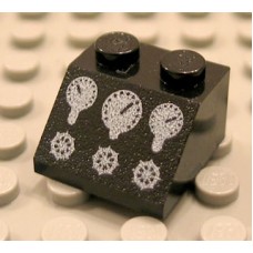 Part 3039px6 Black Slope 45 2 x 2 with 3 Gauges and 3 Knobs Pattern